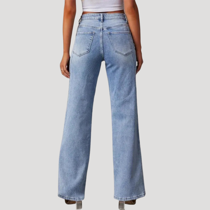 Women's Wide Leg High Waisted Jeans Loose Fit Denim Pants