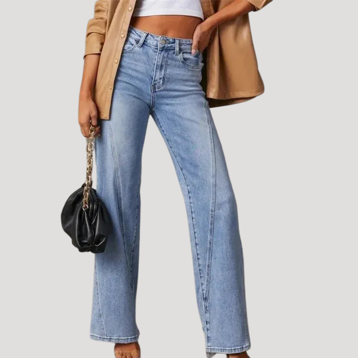 Women's Wide Leg High Waisted Jeans Loose Fit Denim Pants