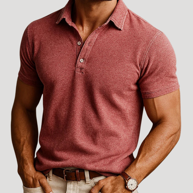 Men's Polo Shirt Regular Fit Plain Collared Short Sleeve