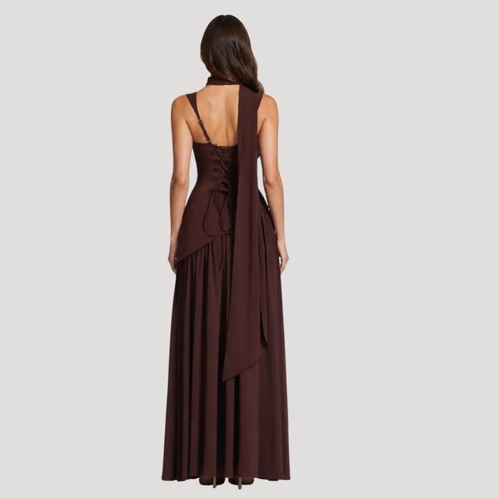 Women's Long Dress Strapless Bodycon Split Wedding Guest Gown