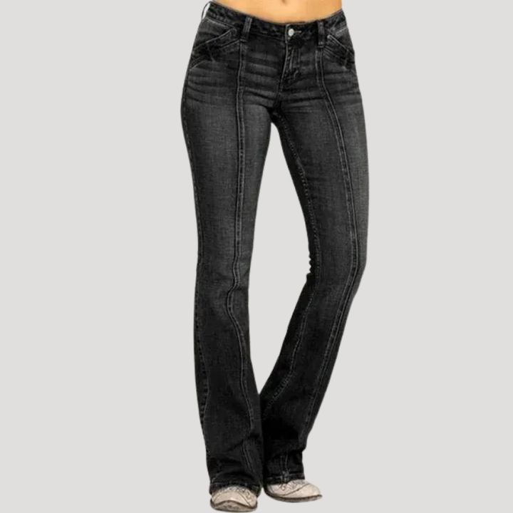 Women's Bootcut High Waisted Jeans Slim Fit Stretch Denim