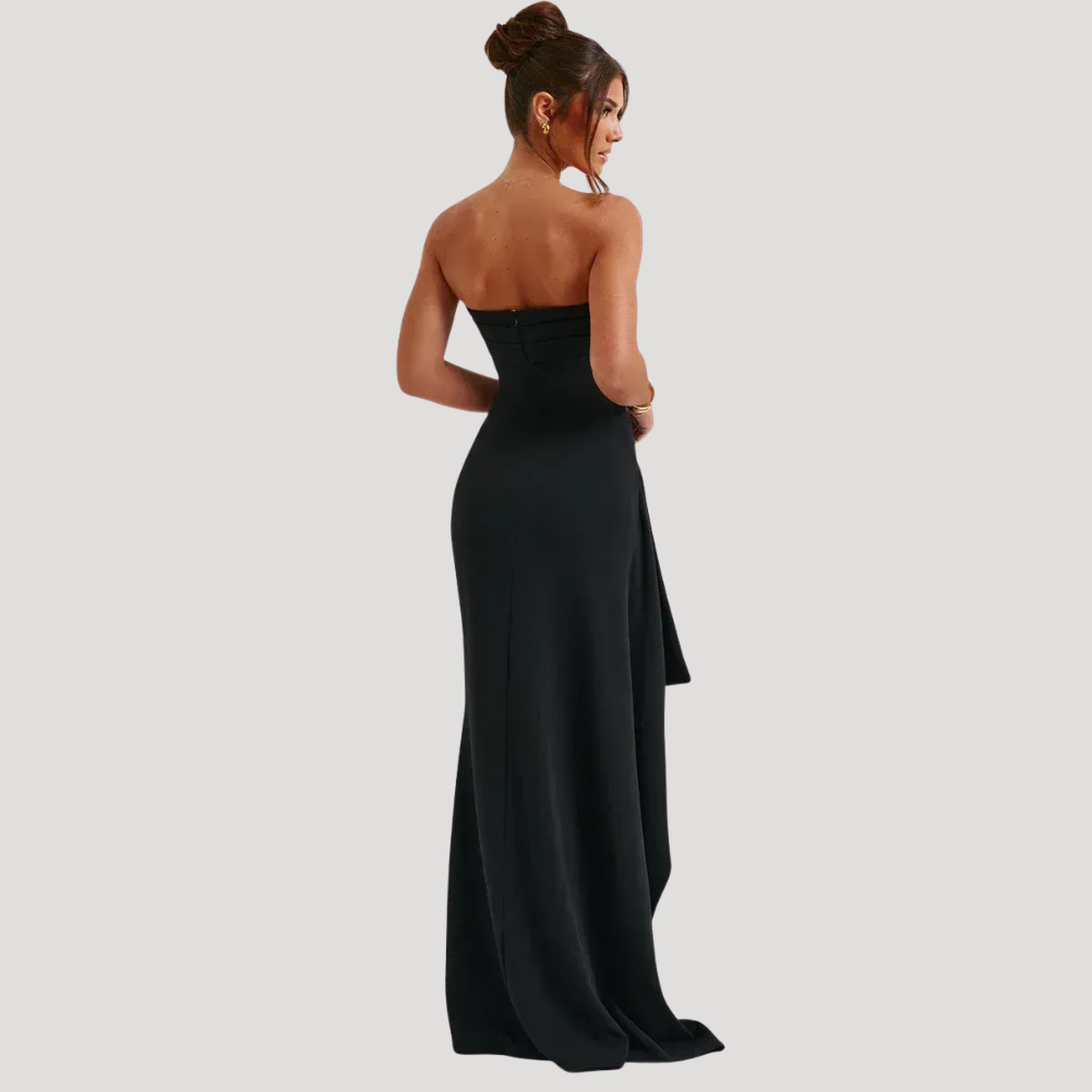 Women's Long Dress Maxi Strapless Bodycon Split Formal Gown