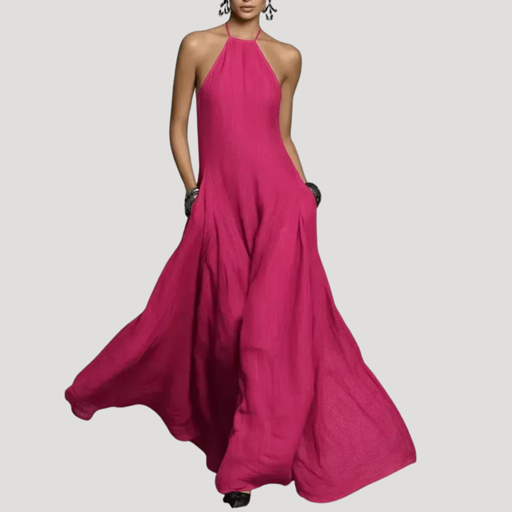 Women's Long Dress Halter Formal Evening Bridesmaid Backless Long