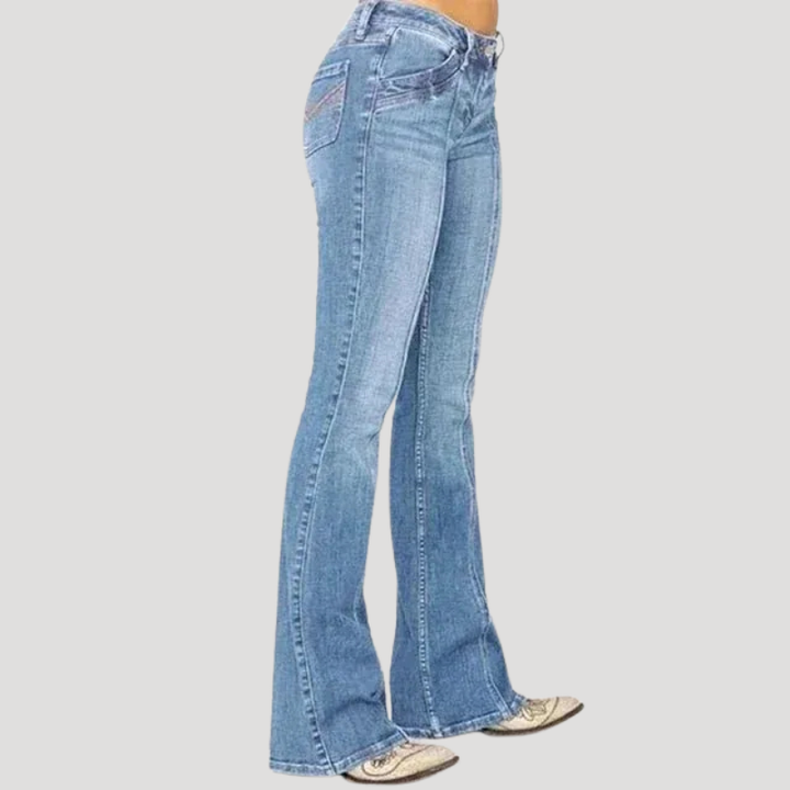 Women's Bootcut High Waisted Jeans Slim Fit Stretch Denim