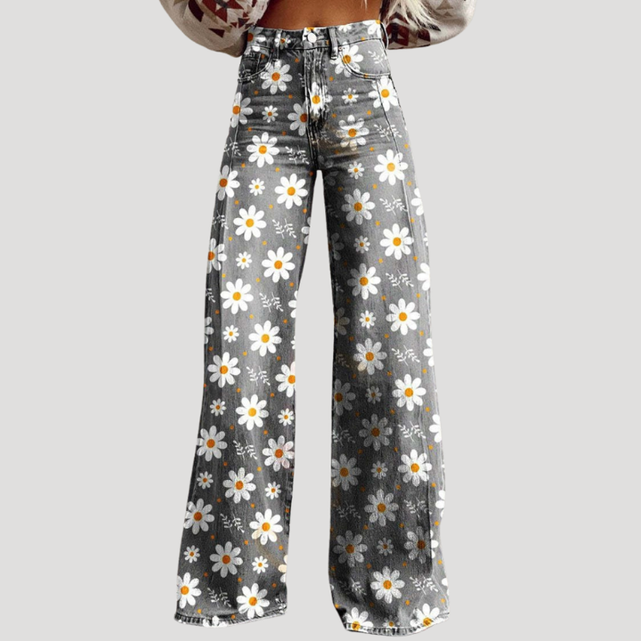 Women's Floral Wide Leg Palazzo Pants High Waisted Loose Fit