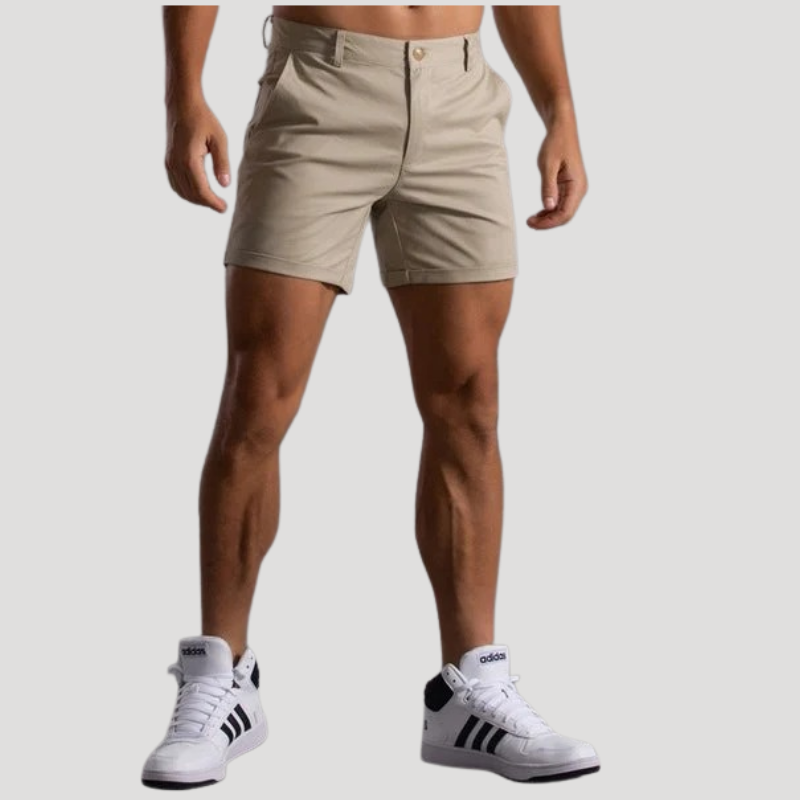 Men's Chino Shorts Casual Tailored Pocket Slim Fit Summer