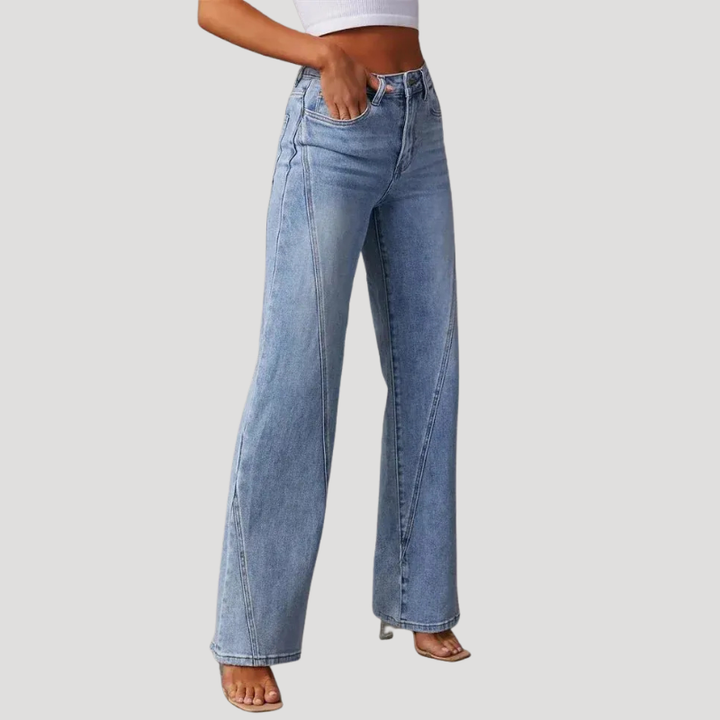Women's Wide Leg High Waisted Jeans Loose Fit Denim Pants