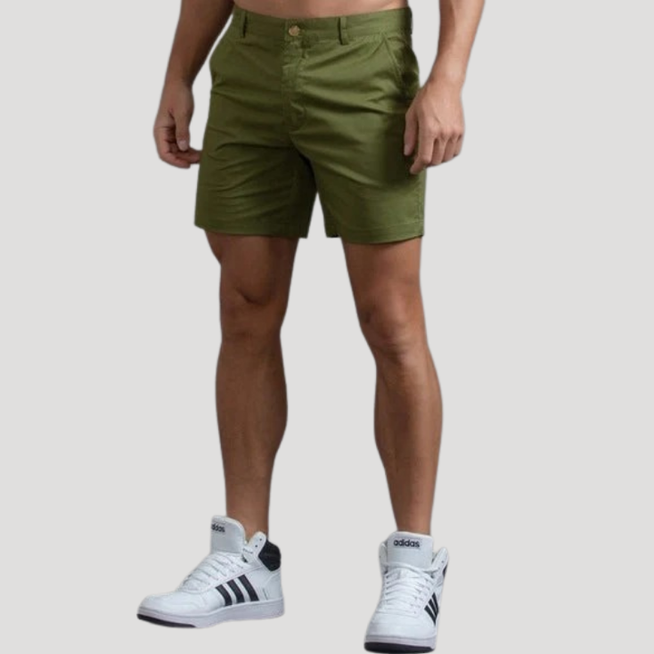 Men's Chino Shorts Casual Tailored Pocket Slim Fit Summer