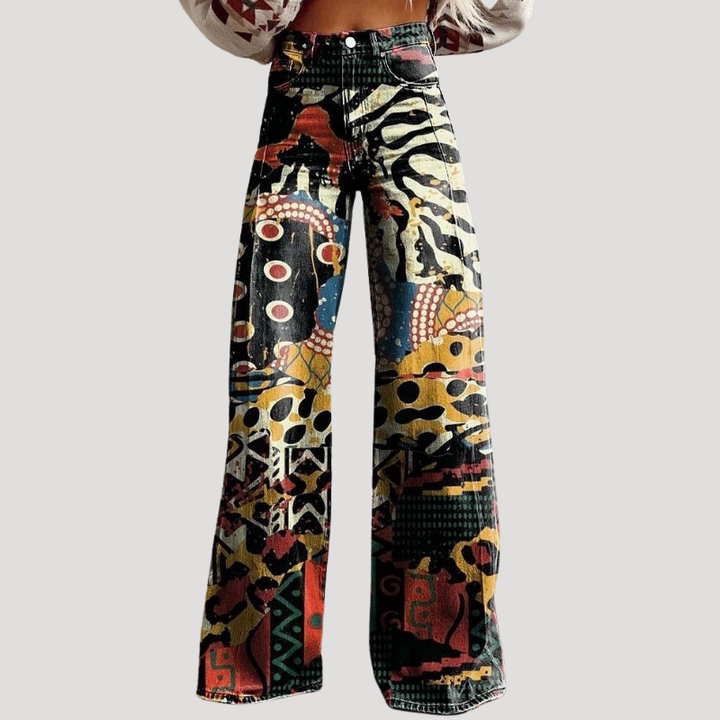 Women's Floral Wide Leg Palazzo Pants High Waisted Loose Fit