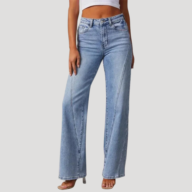 Women's Wide Leg High Waisted Jeans Loose Fit Denim Pants