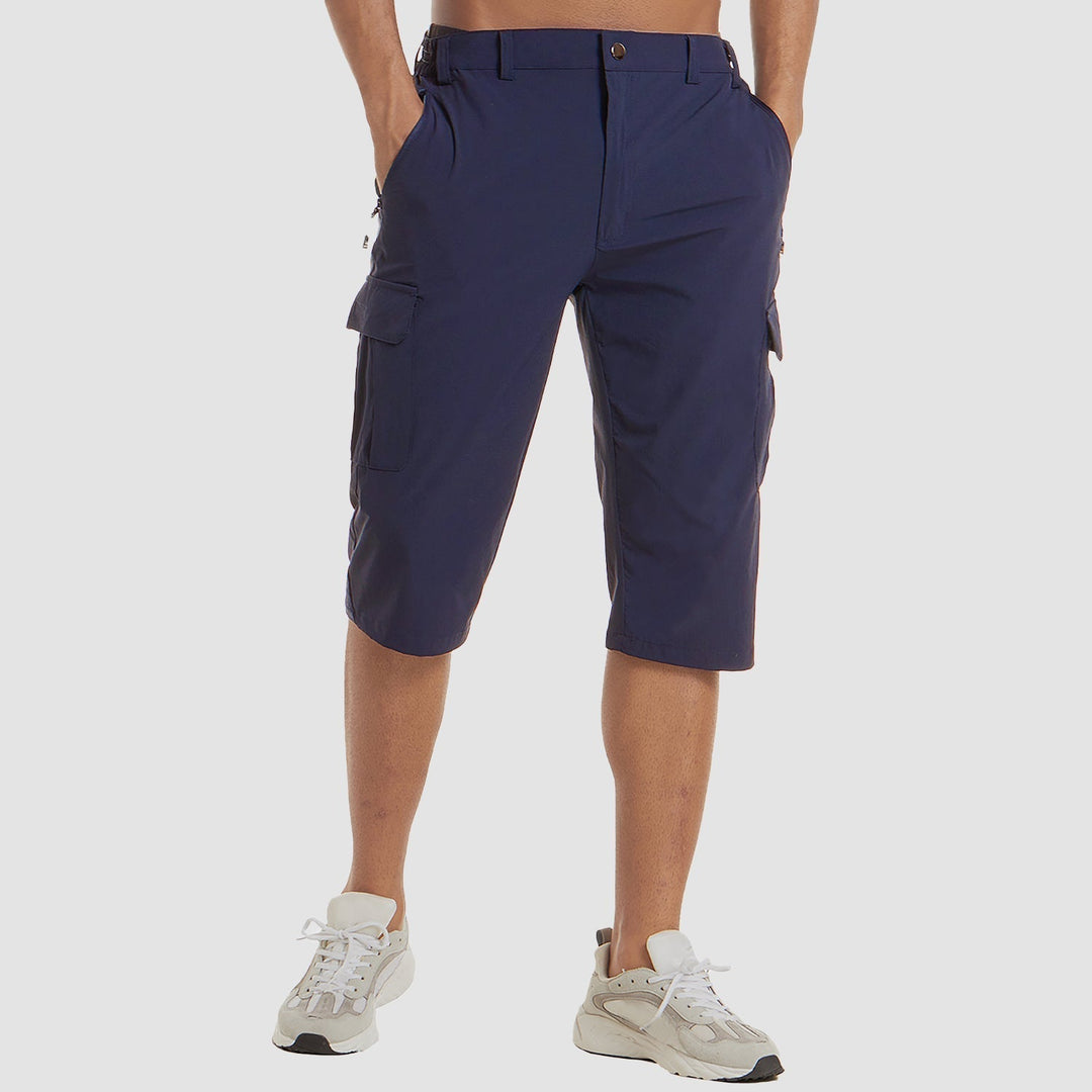 Men's Cargo Shorts Casual Utility Pocket Knee Length Outdoor