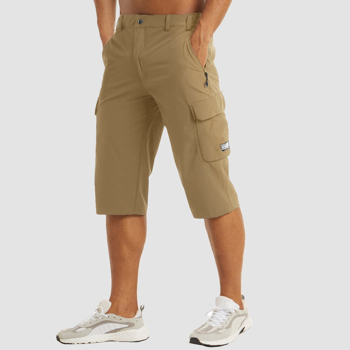Men's Cargo Shorts Casual Utility Pocket Knee Length Outdoor