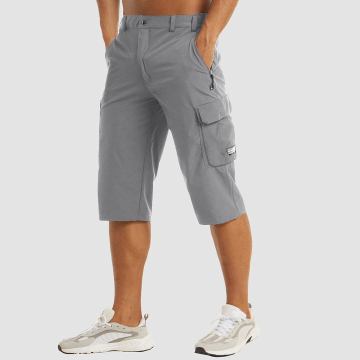 Men's Cargo Shorts Casual Utility Pocket Knee Length Outdoor