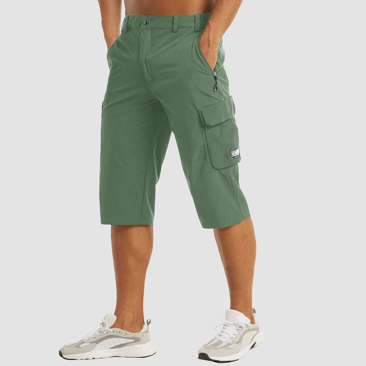 Men's Cargo Shorts Casual Utility Pocket Knee Length Outdoor