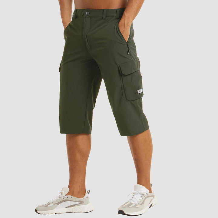 Men's Cargo Shorts Casual Utility Pocket Knee Length Outdoor