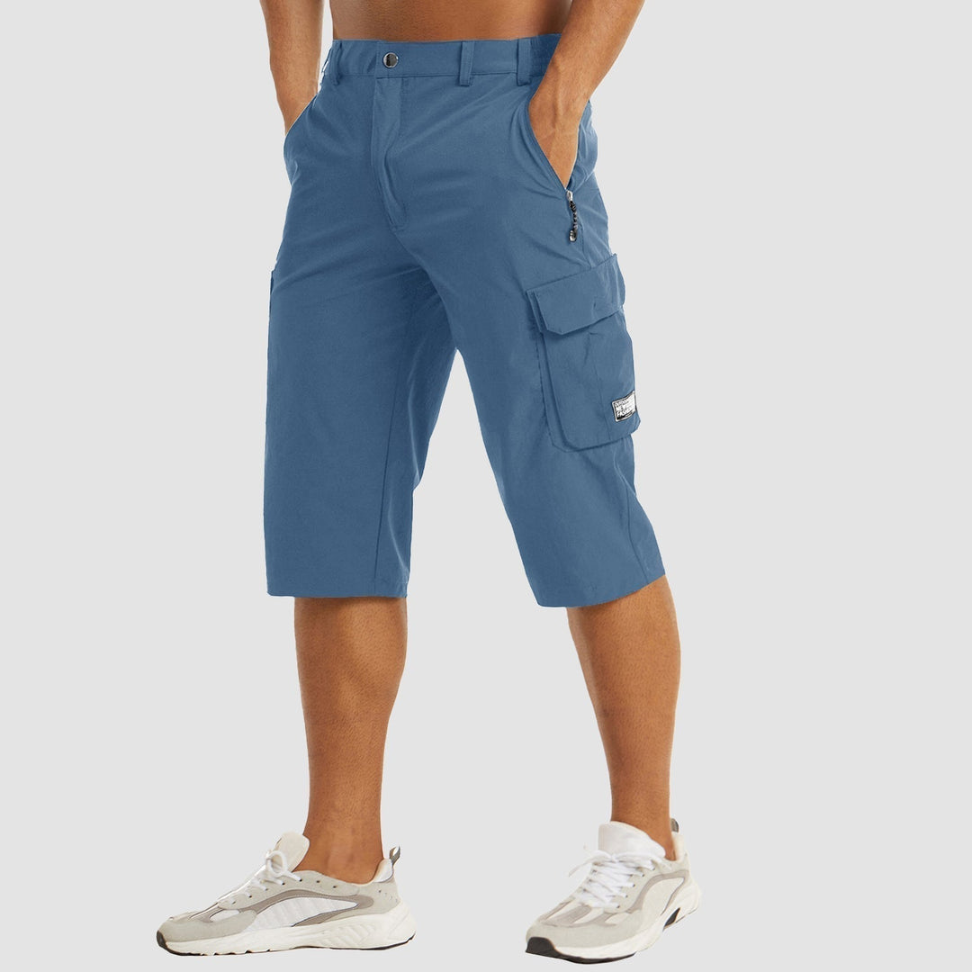 Men's Cargo Shorts Casual Utility Pocket Knee Length Outdoor