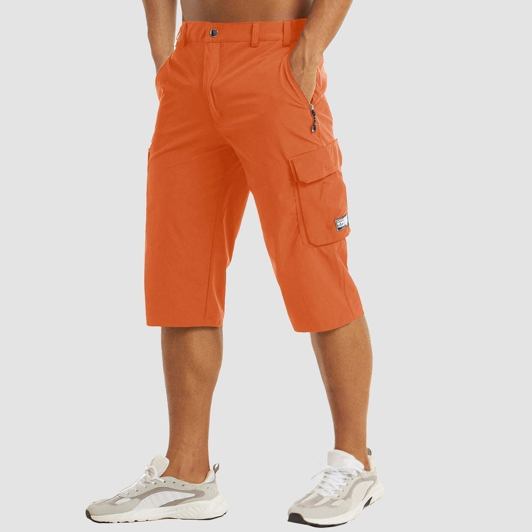 Men's Cargo Shorts Casual Utility Pocket Knee Length Outdoor