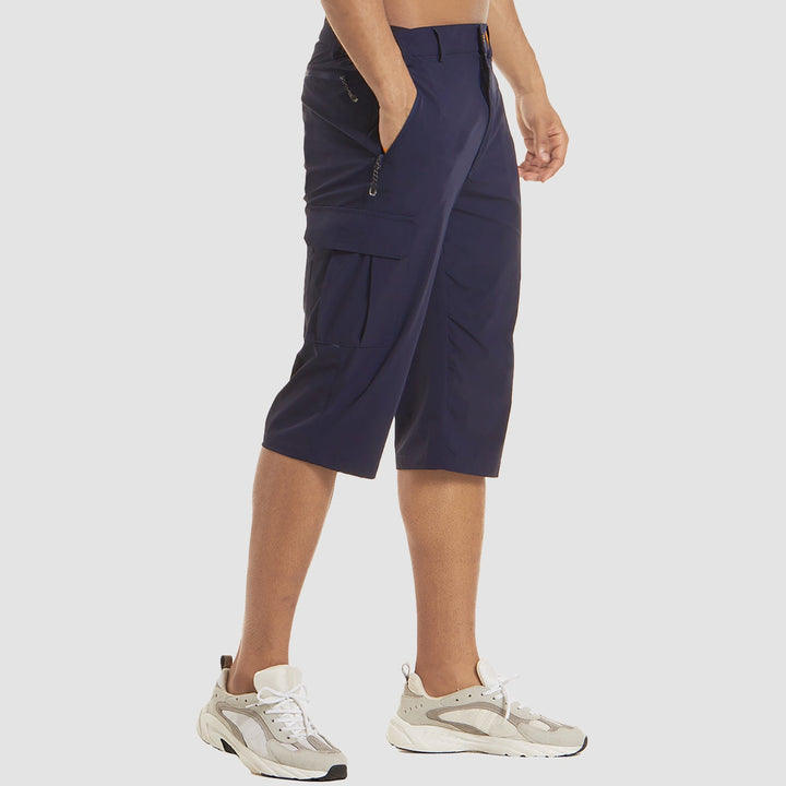 Men's Cargo Shorts Casual Utility Pocket Knee Length Outdoor